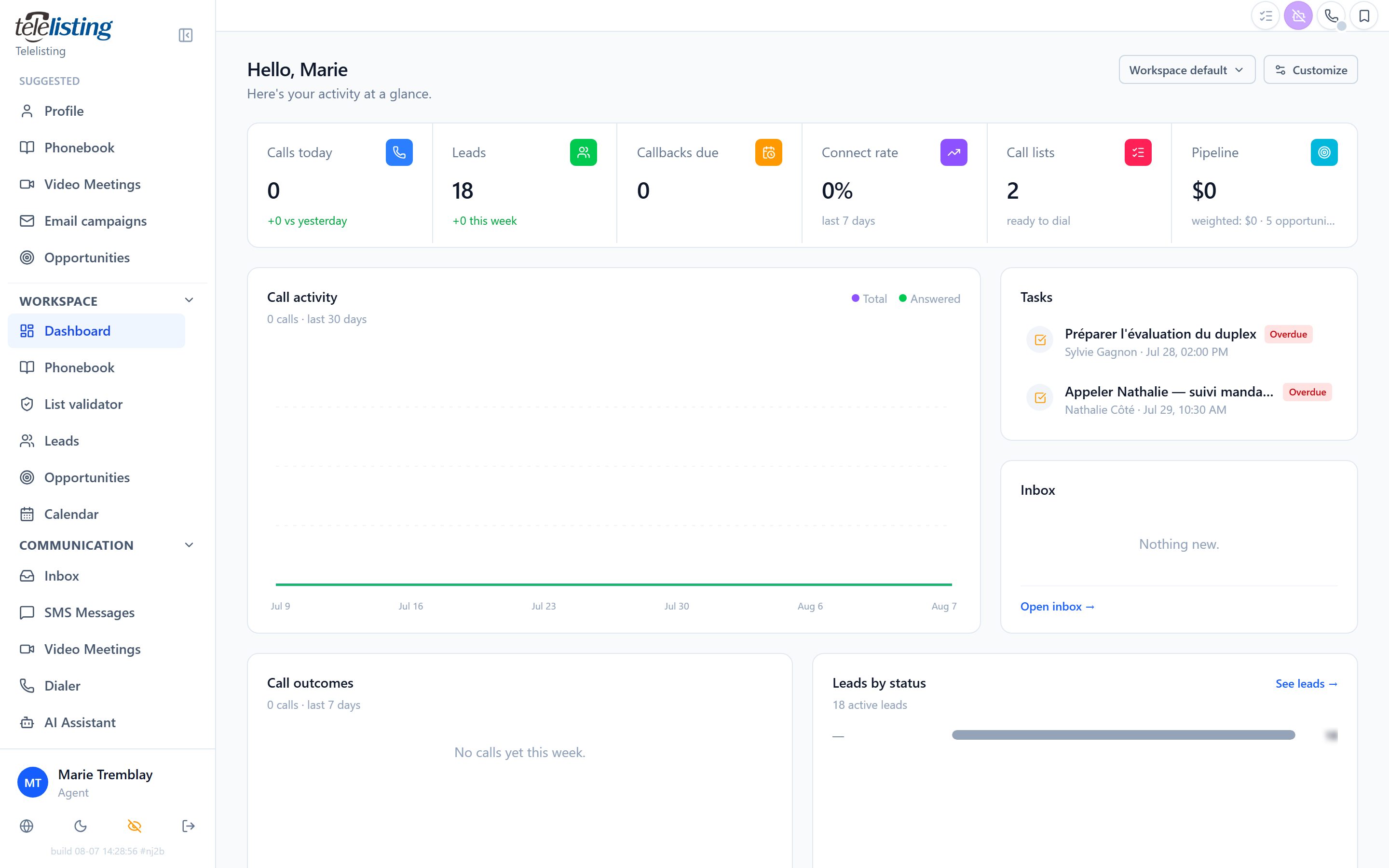 Telelisting dashboard