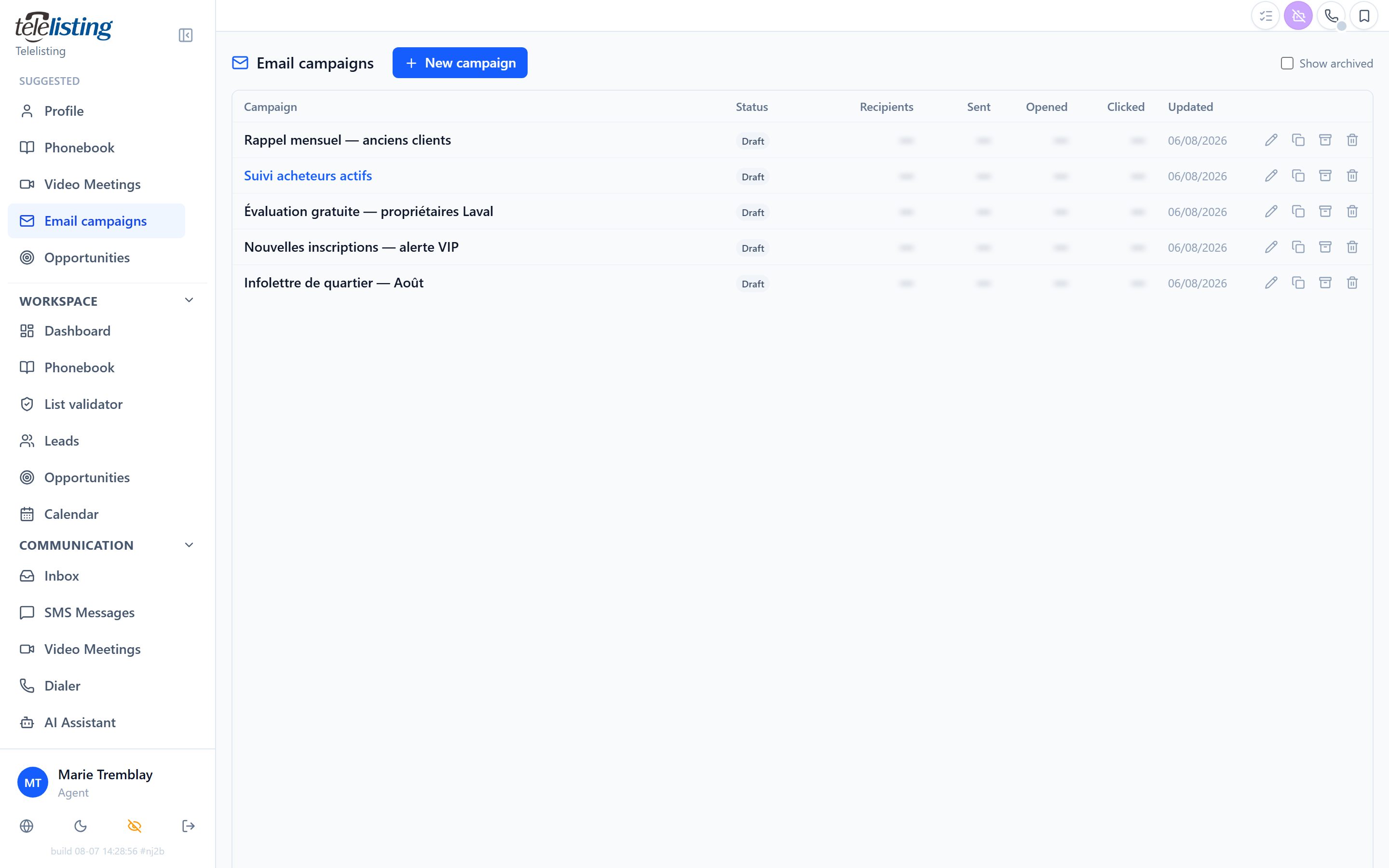 Telelisting email marketing campaigns