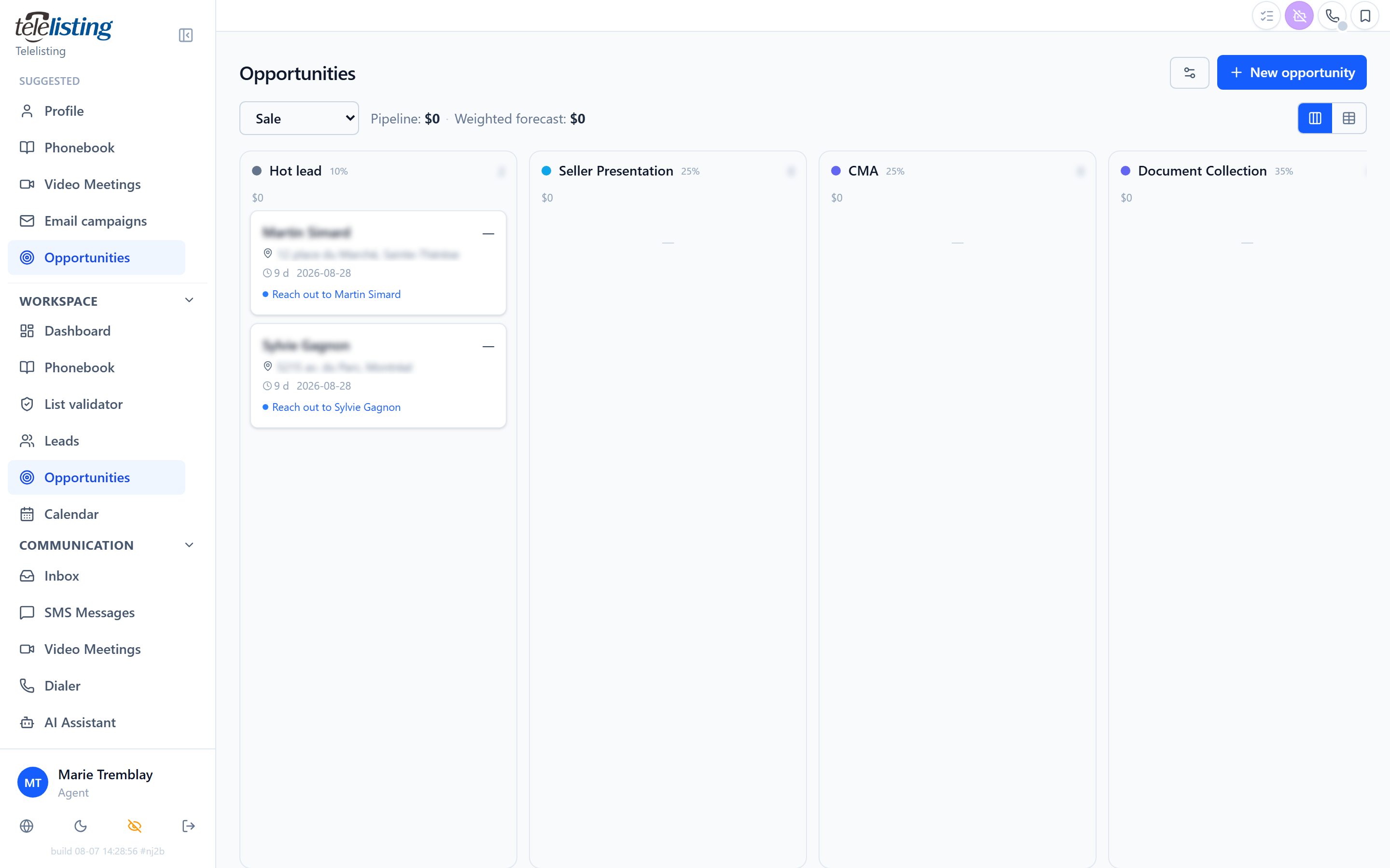 Telelisting sales pipeline